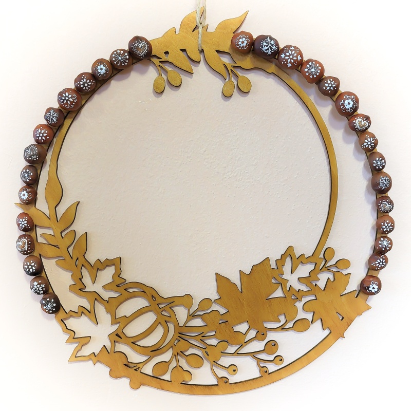 Dekorace dřevěný věnec