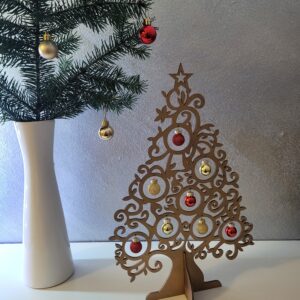 zlatý vánoční stromeček