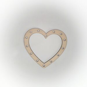 dřevěné srdce - provlékání