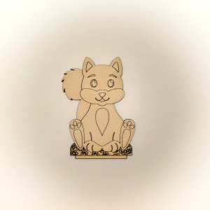 dřevěná veverka - výřez