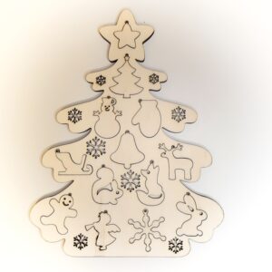 vánoční stromeček - dřevěná vkládačka